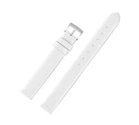 LANAPPTLTG Leather Watch Strap Fit For Swarovski Watch 5158517/5158544/5158972 Women's Pink Red White Gray Accessories 12mm(White-Steel)