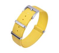 LANAPPTLTG Ribbed Nylon Strap 18mm 20mm 22mm Watchband Braid Fabric Nylon Ribbed Watch Bands Accessorie Fit For Traditional Watch(Yellow,22mm)