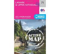 Landranger Active 71 Lanark & Upper Nithsdale Map With Digital Version - Pink, Pink One Size