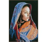 Lanarte Counted Cross Stitch Kit: African Lady (Aida,B), NA, 32 x 48cm