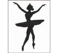 Lanarte Counted Cross Stitch Kit: Ballet Silhouette 3, Evenweave, Multicoloured, 19.6 x 1.4 x 1 cm