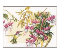 Lanarte Counted Cross Stitch Kit: Colibri & Flowers (Evenweave), NA, 38 x 30cm