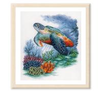 Lanarte Counted Cross Stitch Kit Complete Picture Set Underwater Treasures Embroidery Craft Home Decoration Gift DIY Approx. 33 x 40 cm Counted Cross Stitch Embroidery