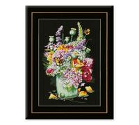 Lanarte Counted Cross Stitch Kit: Flower Power Bouquet (Aida)