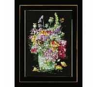 Lanarte Counted Cross Stitch Kit: Flower Power Bouquet (Aida)