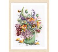 Lanarte counted cross stitch kit "Flower power Bouquet Marjolein Bastin", 28x40c
