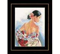 Lanarte Counted Cross Stitch KIT Flower Scarf (AIDA)