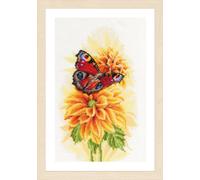 Lanarte Counted Cross Stitch Kit Fluttering Butterfly (Even Weave)