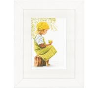 Lanarte Counted Cross Stitch Kit: Girl with Apple (Evenweave), NA, 20 x 30cm