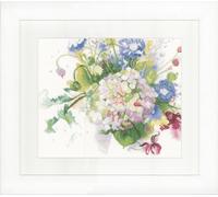 Lanarte Counted Cross Stitch Kit: Hortensia (Linen)