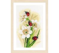 Lanarte Counted Cross Stitch Kit Ladybug Parade (Even Weave)