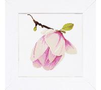 Lanarte Counted Cross Stitch Kit: Magnolia Bud (Aida,W), NA, 20 x 20cm