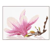 Lanarte Counted Cross Stitch Kit: Magnolia Twig with Flower (Aida,W), NA, 30 x 20cm