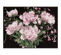 Lanarte Counted Cross Stitch Kit: Pink Roses (Aida,W), NA, 46 x 37cm