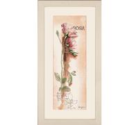 Lanarte Counted Cross Stitch Kit: Rosa: Botanical (Linen)