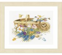 Lanarte Counted Cross Stitch Kit Spring Flowers Aida
