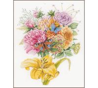 Lanarte Counted Cross Stitch Kits Complete Wall Art DIY Favorite Butterfly Set Crafts Adults Set Decoration Salon Creative Gift ca. 28 x 38cm Cross Stitch Embroidery