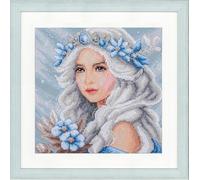 LANARTE Cross Stitch Embroidery Kits Counted Cross Stitch Pictures Set Frost Wall Decoration Handmade Set for Adults Approx. 18 x 18 cm DIY Decoration Craft Set Craftsman Creative Gift Set