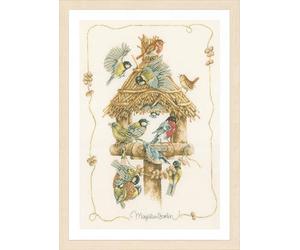 Lanarte Cross Stitch Embroidery Kits Counted Cross Stitch Pictures Set MB Birdhouse Wall Decoration Handmade Set for Adults 37 x 54 cm DIY Decoration Craft Set Craftsman Creative Gift Set