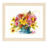 LanArte Cross Stitch Embroidery Kits for Adults, Cross Stitch Set Pre-Printed with Embroidery Picture on 100% Cotton Fabric and Embroidery Thread, Embroidery Templates 37 x 31 cm with Instructions,