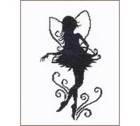 Lanarte Cute Little Fairy Silhouette Even Weave Counted Cross Stitch Kit, Evenweave, Multi-Colour, 11.6 x 8.5 x 0.9 cm