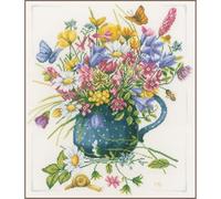 Lanarte Flowers in Vase (Evenweave), NA, 38 x 45cm
