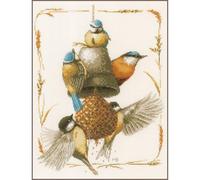 Lanarte PN-0171765 MB Bird House II Counted Cross Stitch Kit, Cotton, Multi-Colour, Approx. 30 x 39 cm / 12 x 15.6 inches.