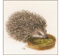 Lanarte PN-0175611 MB Hedgehog Counted Cross Stitch Kit, Cotton, Multi-Colour, Approx. 20 x 16 cm / 8" x 6.4"