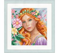 LANARTE Solstice Counted Cross Stitch Kit for Walls Approx. 18 x 18 cm DIY Creative Adults Embroidery Home Decor Wall Art Kit for Hobby Cross Stitch