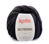 Lanas Katia Big Merino Yarn, Black, Cod. 2