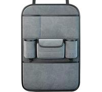 LANAZU Car Seat Back Organizer for VW Transporter Multivan Caravelle T6 2015-2020, Car Seat Storage Hanging Bag Car Seat Backrest Protector with Pocket,Grey/B