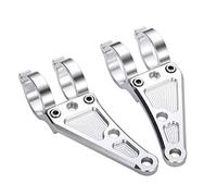 Lanbao Motorcycle Headlight Mounting Bracket CNC Silver 30mm 33mm 35mm 37mm 41mm 43mm 48mm 50mm for Suzuki Triumph Yamaha Harley Tubes M10