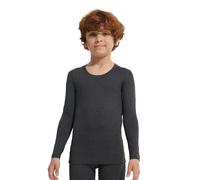 LANBAOSI Kids Thermal Base Layer Shirt Boys Long Sleeve T Shirts Footbal Underwear Tops Dark Grey