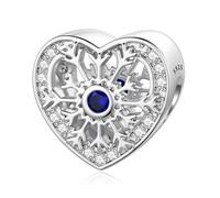 LANBEIDE Christmas Snowflake Charms for Pandora Charms, 925 Sterling Silver Snowflake Beads for Pandora Bracelet Xmas Birthday Present for Women