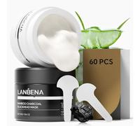 LANBENA 2-Pack Pore Strips Nose Strips+Charcoal Blackhead Peel-Off Mask | 2% Salicylic Acid BH Bamboo Charcoal Blackhead Remover Deep Cleansing Purifying Pore Treatment for Oil Removal