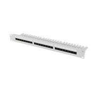 LANBERG 19" Patch Panel 1U 24-Port CAT.6A UTP + Cable Org.