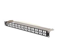 LANBERG 19" White 1U 48 Port FTP Keystone Patch Panel