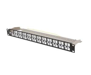 LANBERG 19" White 1U 48 Port FTP Keystone Patch Panel
