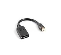 lanberg Ad 0003 BLACK MINI DISPLAYPORT 1.2 (Mini DP Male to DisplayPort Female Adapter - Wired 10 cm Black