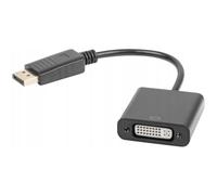 lanberg Ad (Black Display Port 1.1 a (19-Pin Male to DVI-D Female (24 + 1) Dual Link Adaptor with Cable, 10 cm Black