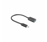 LANBERG ADAPTER USB TYPE-C(M)- USB TYPE-A (F) 15 cm Black