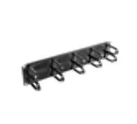 LANBERG AK-1204-B 19 Brushed Panel 5 Plastic Brackets Type B 2U Black