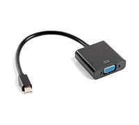lanberg '(Black Ad Decorative Mini DisplayPort 1.2 (Mini DP) Male to VGA 15 Pin Female Adaptor with Cable Black