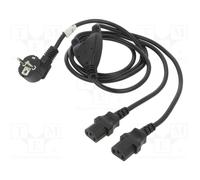 CA-C13C-13CC-0018-BK cable PVC L: 2m black Ø core: 1mm LANBERG