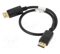 CA-DPDP-10CC-0005-BK cable Displayport plug, PVC 0.5m black LAN on both sides