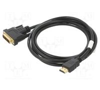LANBERG KABEL HDMI -> DVI-D(18+1) M/M SINGLE LINK, CZARNY 1.8M