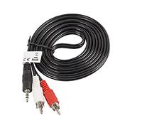 lanberg ca, Mjrc, 10cc, 0025 Jack to 2x RCA Male Stereo Audio Cable - 2 m Black