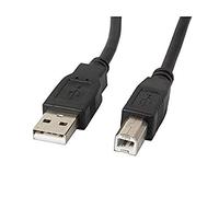 Lanberg CA-USBA-11CC-0018-BK USB 2.0 A Male to USB 2.0 B Male Cable with Ferrite Core 1.8 m Black