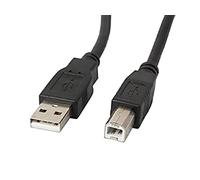 lanberg ca/USBa 11cc 0050 USB 2.0 A Male to USB 2.0 B Male Cable with Ferrite Core, 5 m Black