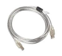 lanberg CA-USBA-12CC-0030-TR USB 2.0 A Male to USB 2.0 B Male Cable with Ferrite Core Transparent 3 m Clear